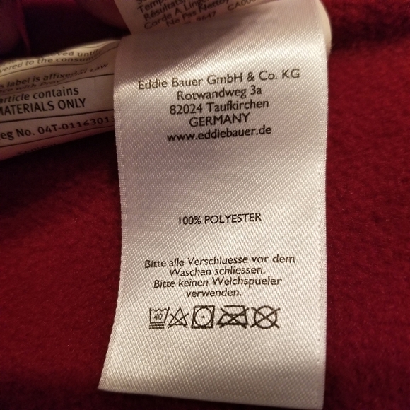 EDDIE BAUER  Poly/Fleece Winter Jacket Size Large Excellent - Picture 8 of 8